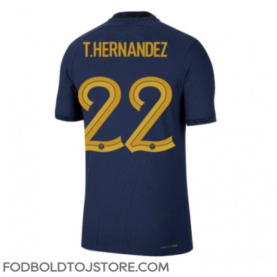 Frankrig Theo Hernandez #22 Hjemmebanetrøje VM 2022 Kortærmet